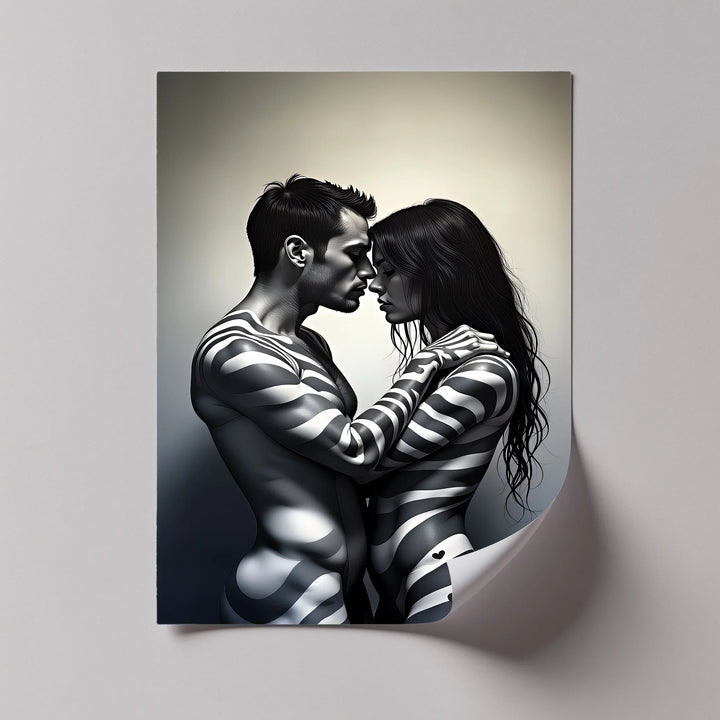 Stripes of Passion – Erotic Canvas Print
