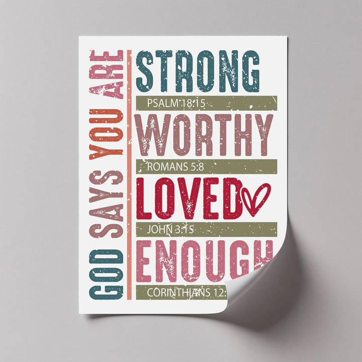 Religious faith quote canvas with bold scripture typography

