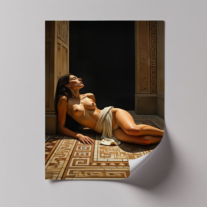 Temple Reverie – Classical Nude Canvas Wall Art | Large Canvas