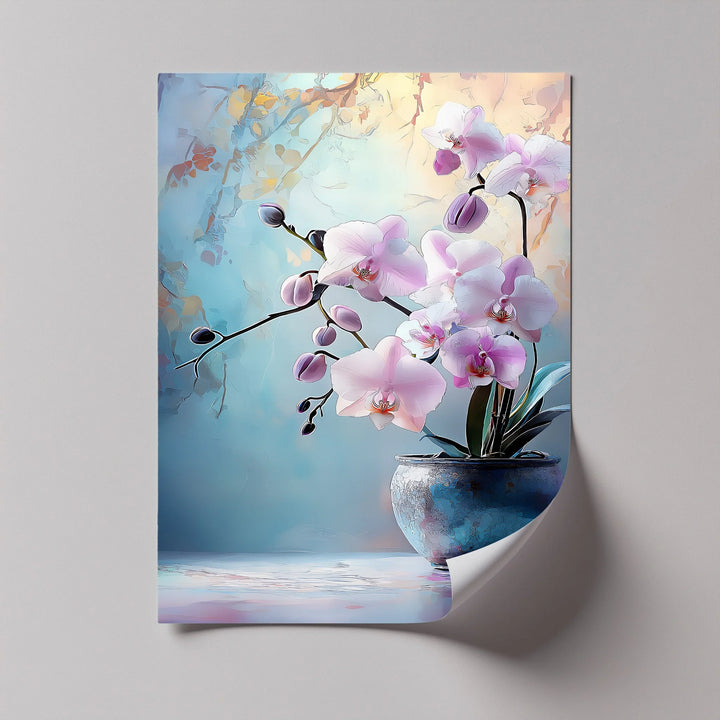 Pastel Orchid Dreams – luxury floral canvas print with orchid blossoms.

