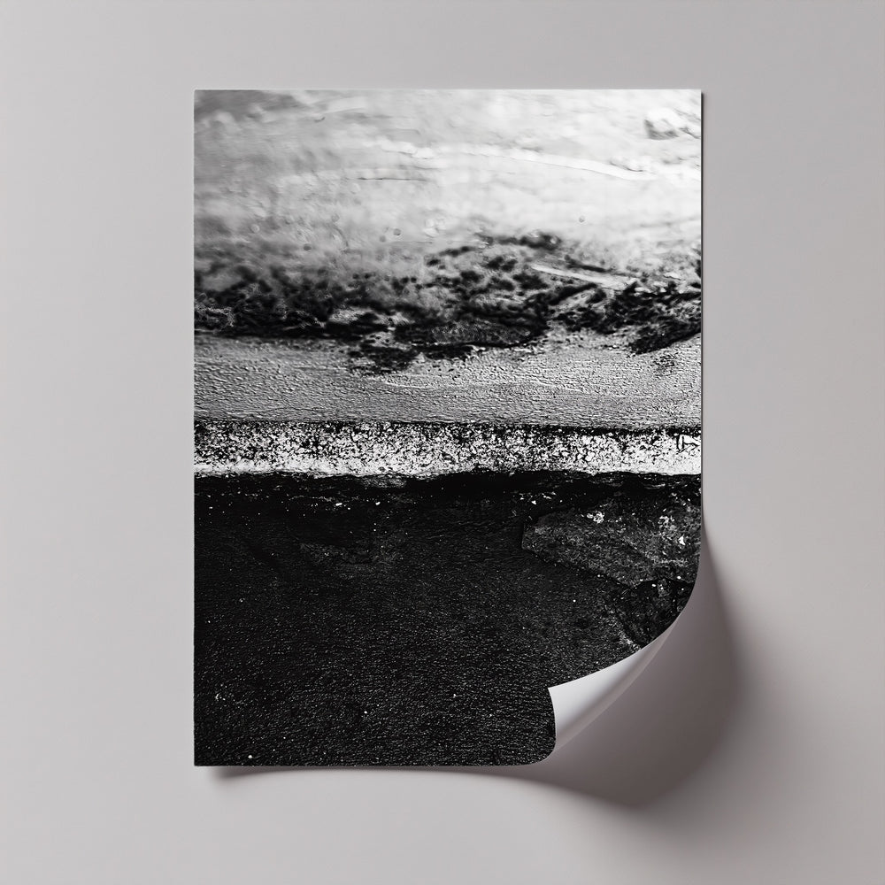This canvas print transforms raw surfaces into a captivating abstract visual study.

