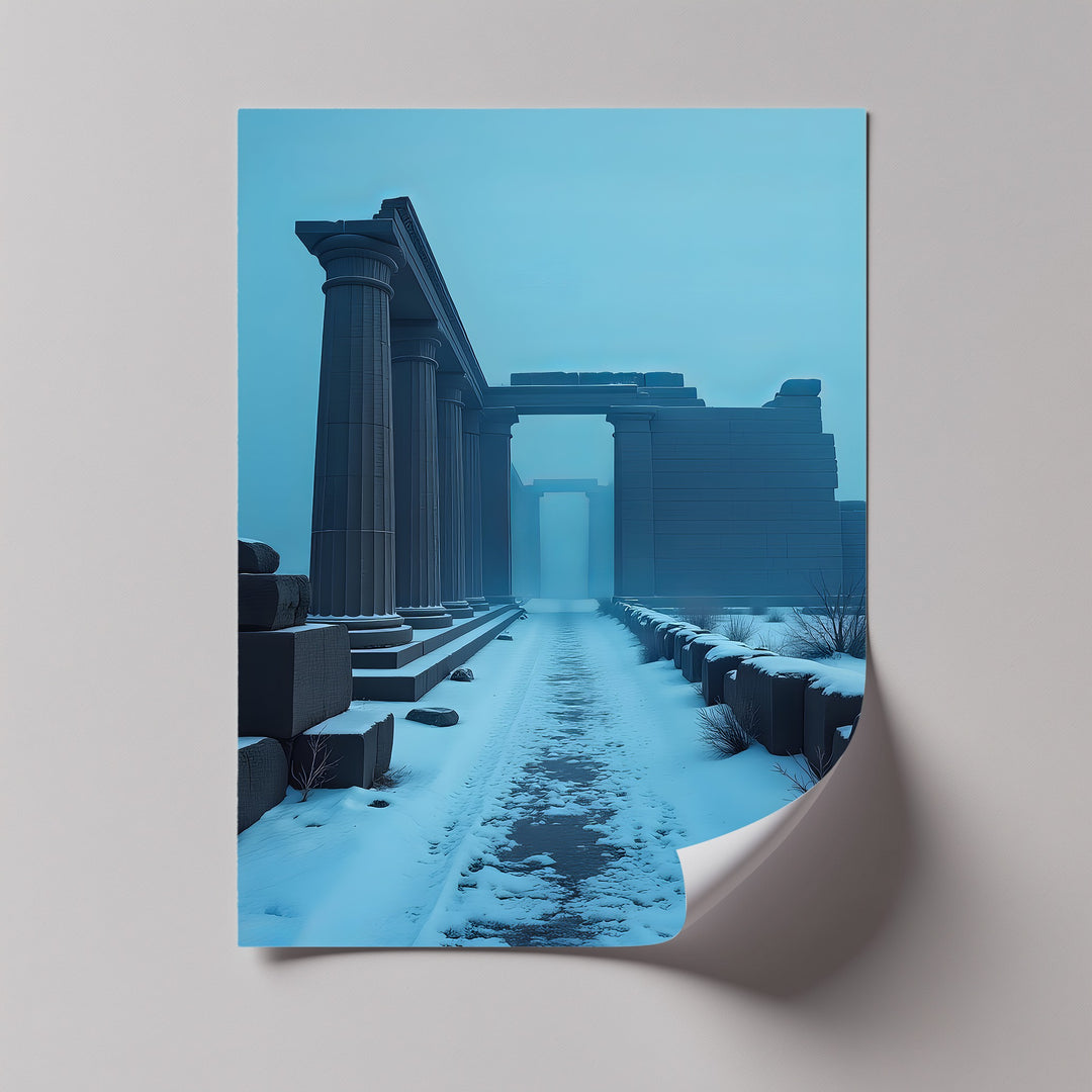 Frozen Passage – Ancient Ruins Canvas Print