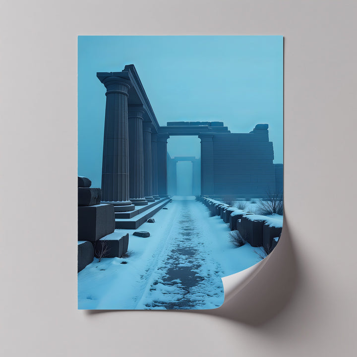 Frozen Passage – Ancient Ruins Canvas Print