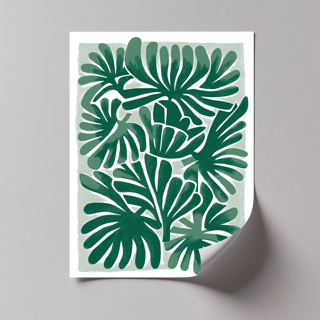 Tropical Frond Symphony – Bold Green Botanical Canvas Print - MyPhotoStation