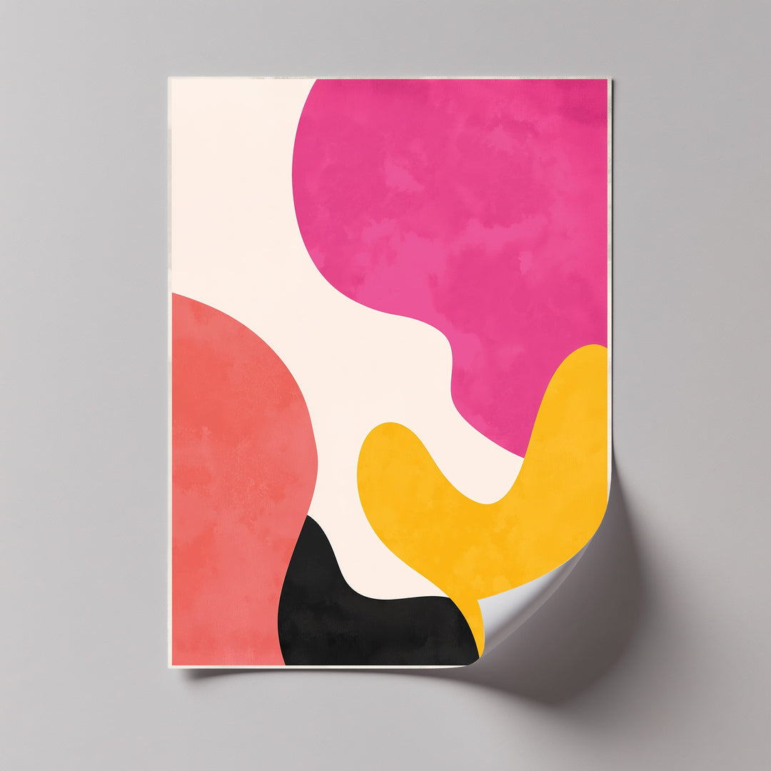 Mellow Shapes – Colorful Organic Forms Abstract Canvas Print