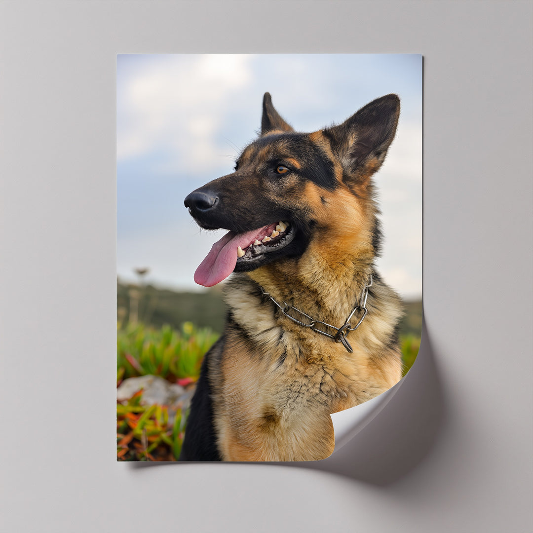 Loyal Guardian – German Shepherd Outdoor Portrait Puppies Canvas Print