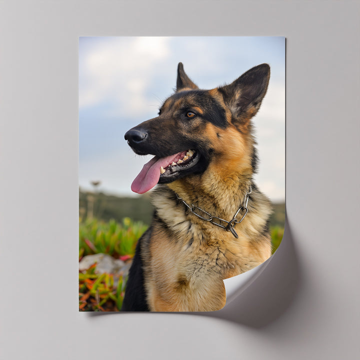 Loyal Guardian – German Shepherd Outdoor Portrait Puppies Canvas Print