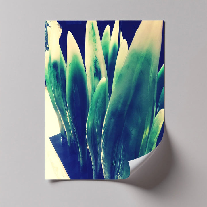 Verdant Sculpted Leaves – Contemporary Green Canvas Prints - MyPhotoStation