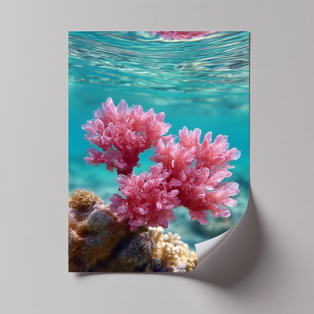 Pink Reef Bloom – Underwater Coral Beauty Canvas Print