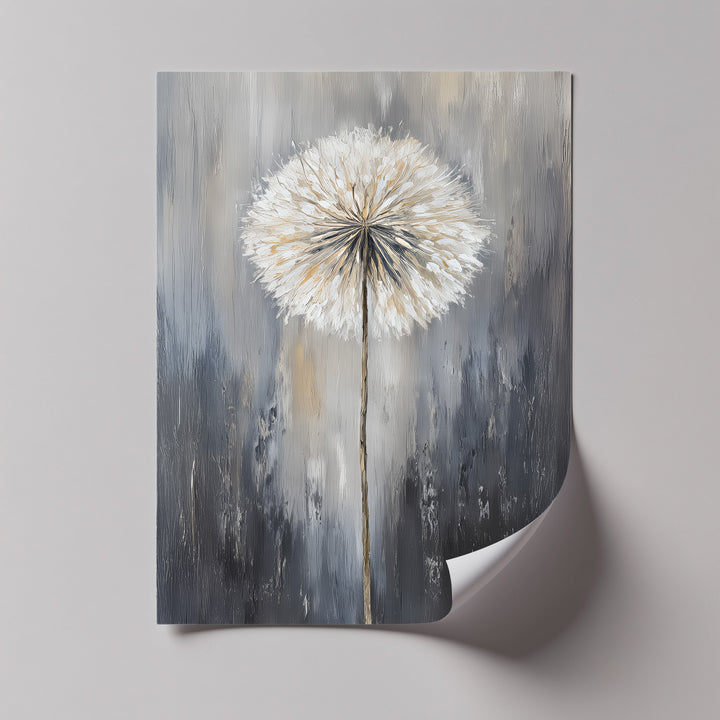 Whispers of Grace – Dandelion-Inspired Neutral Tones Canvas Print