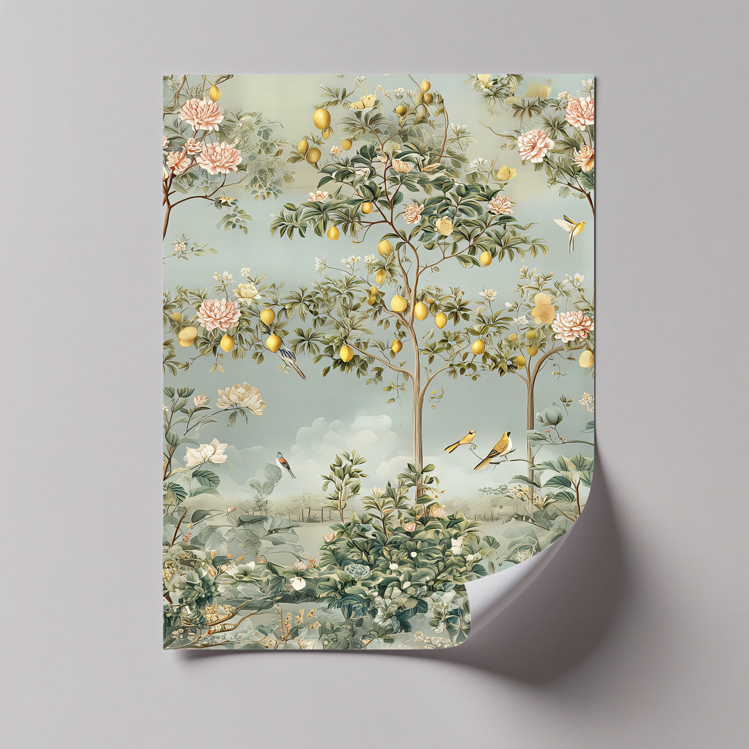 Birds and Trees - Botanical Canvas Wall Art | Framed Artworks