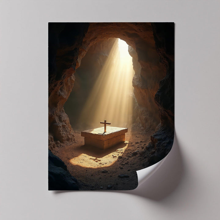 Bring divine inspiration to your walls with this luminous canvas painting of Christ’s resurrection.

