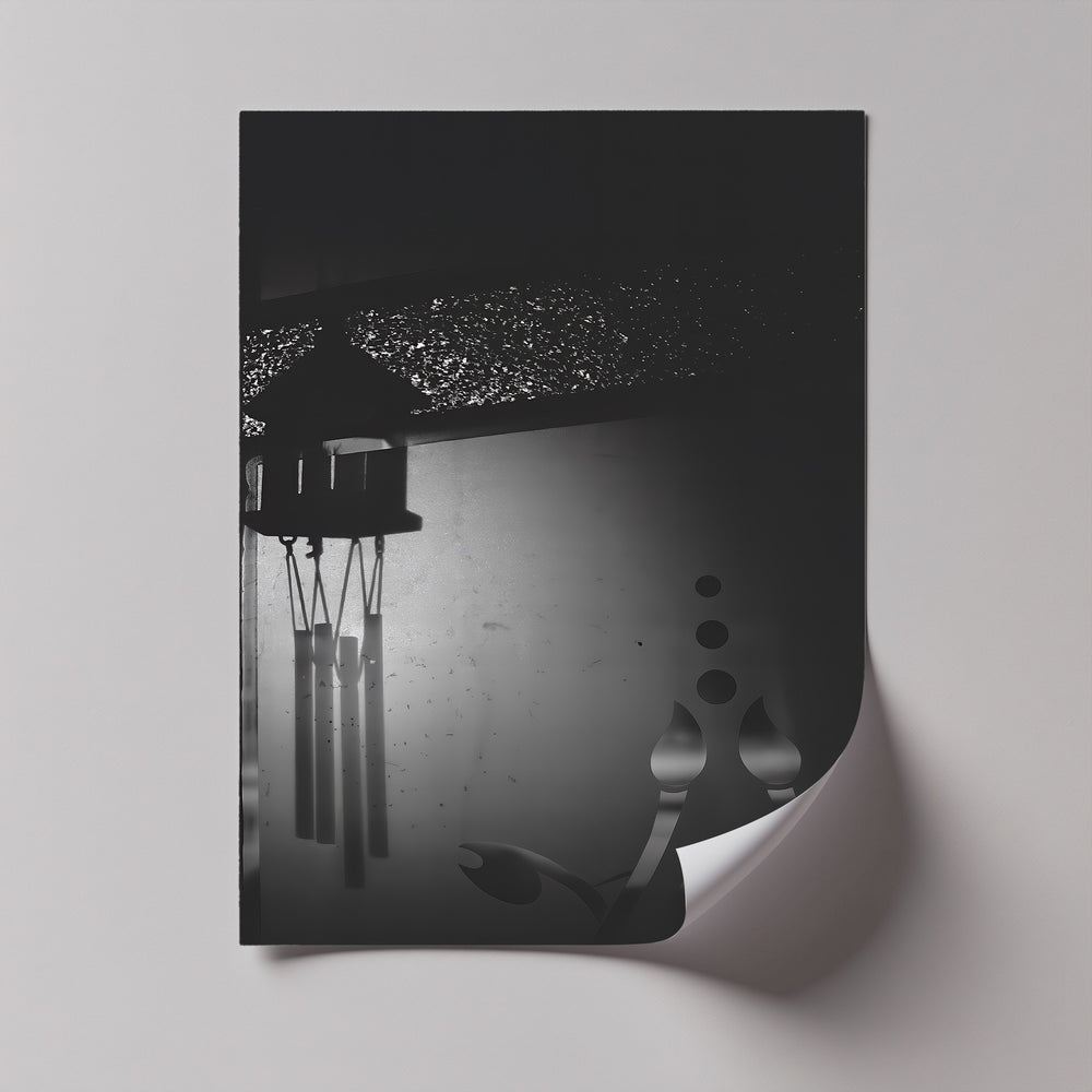 A peaceful silhouette in grayscale, this canvas print evokes quiet evenings and soft breezes.

