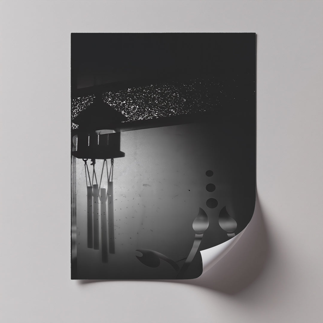 A peaceful silhouette in grayscale, this canvas print evokes quiet evenings and soft breezes.

