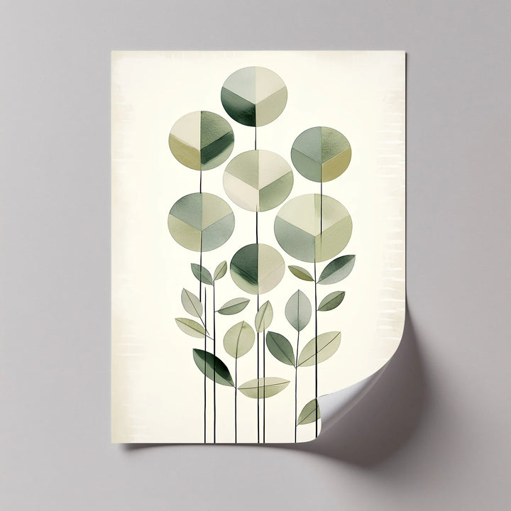 Geometric Leaf Totems – Minimalist Botanical Canvas Print - MyPhotoStation
