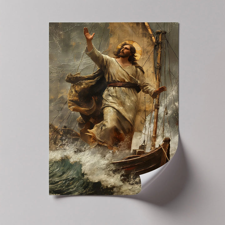Peace in the Storm – Jesus Calming the Sea Canvas Print