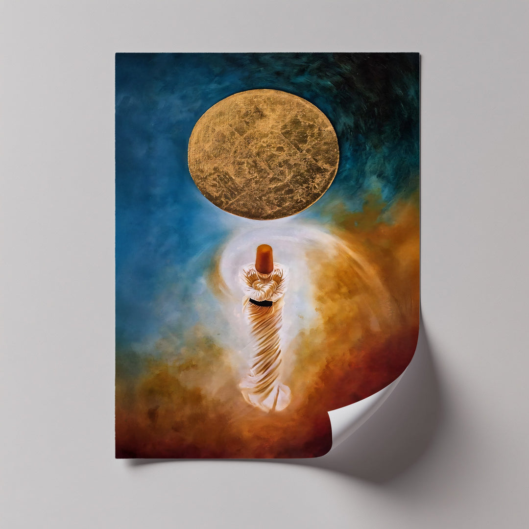 Sufi Dervish Moonlit - Islamic Canvas Wall Art | Canvas Artwork
