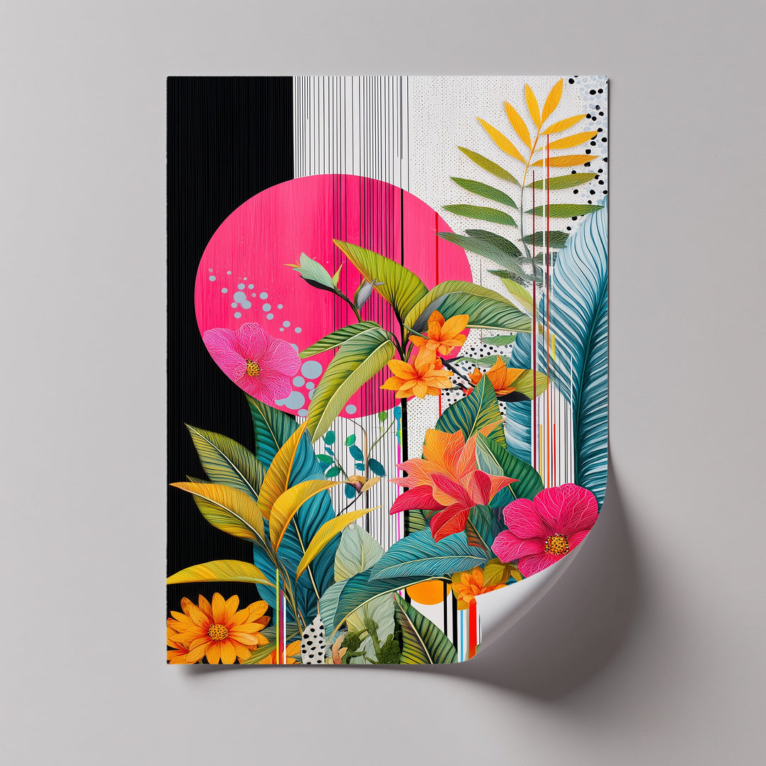 Tropic Pop – Bold Botanical Canvas Print