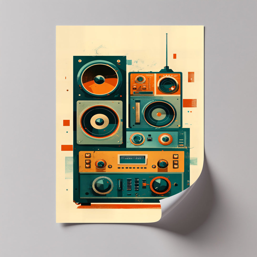 Volume Up – Retro Radio Receiver Canvas Print