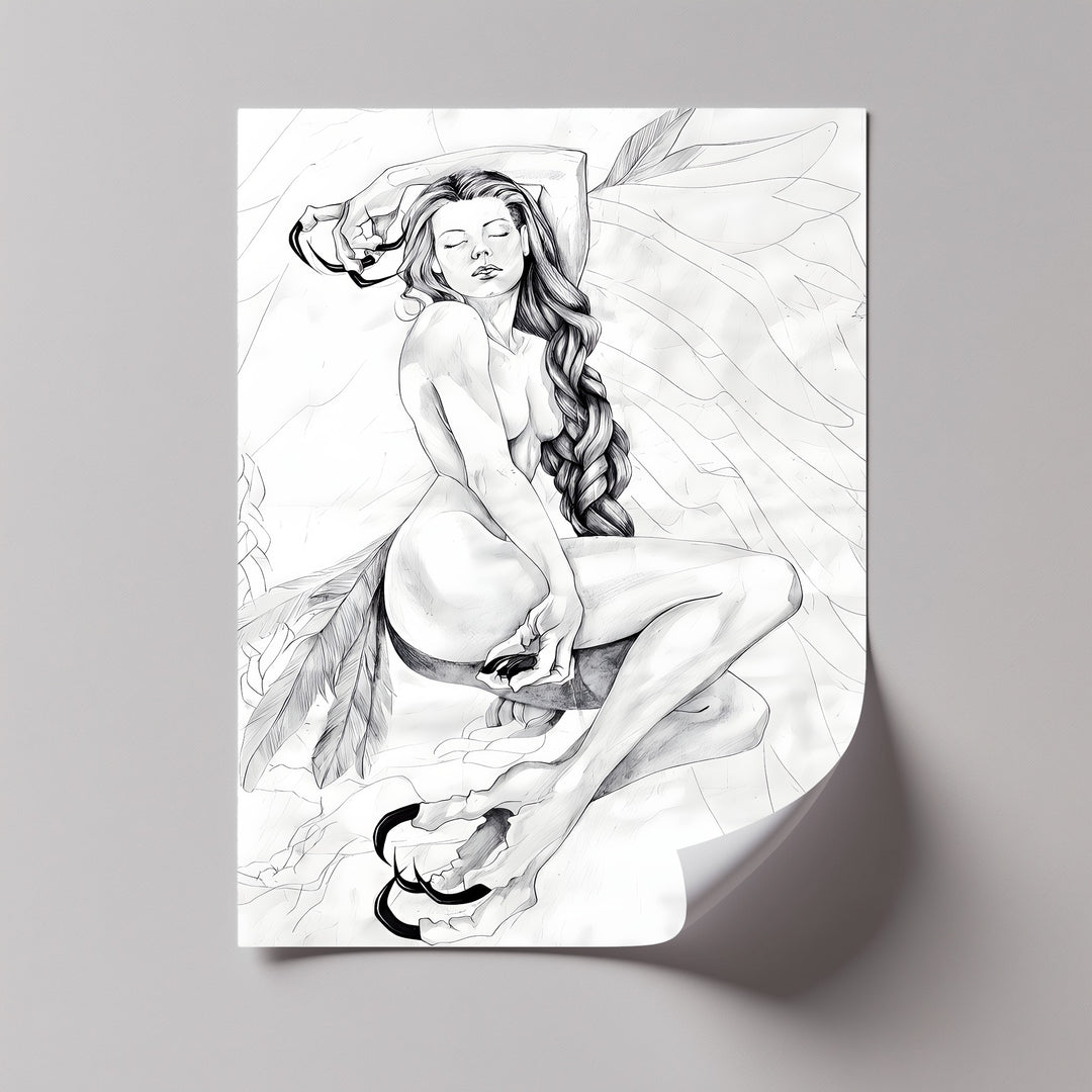 contemporary artwork canvas sensual aesthetic large canvas wall decor