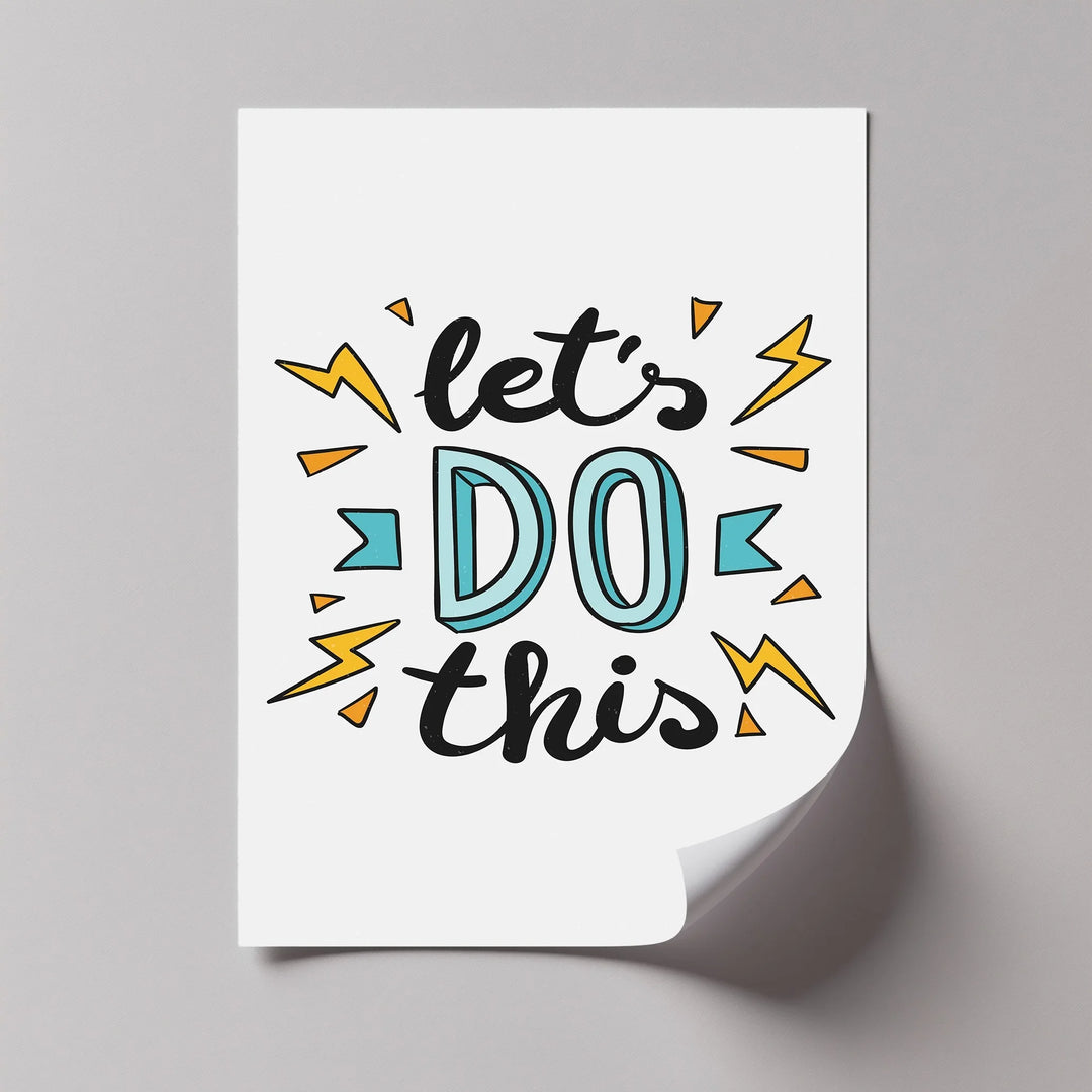 Playful Lightning Quote Canvas Print for Energy

