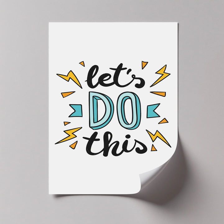 Playful Lightning Quote Canvas Print for Energy

