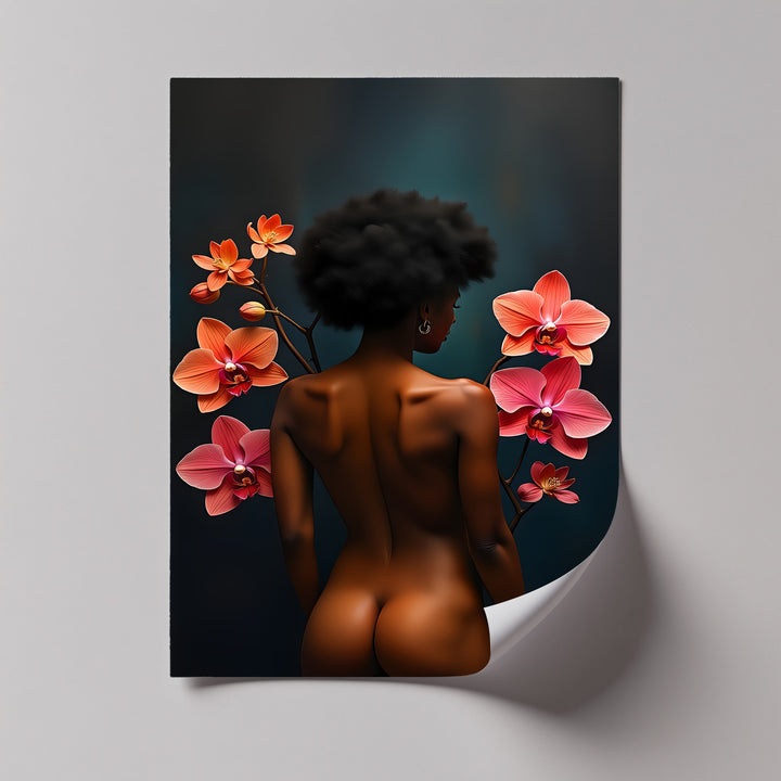 Orchid Bliss Erotic Canvas Wall Art – Luxury Framed Floral Decor