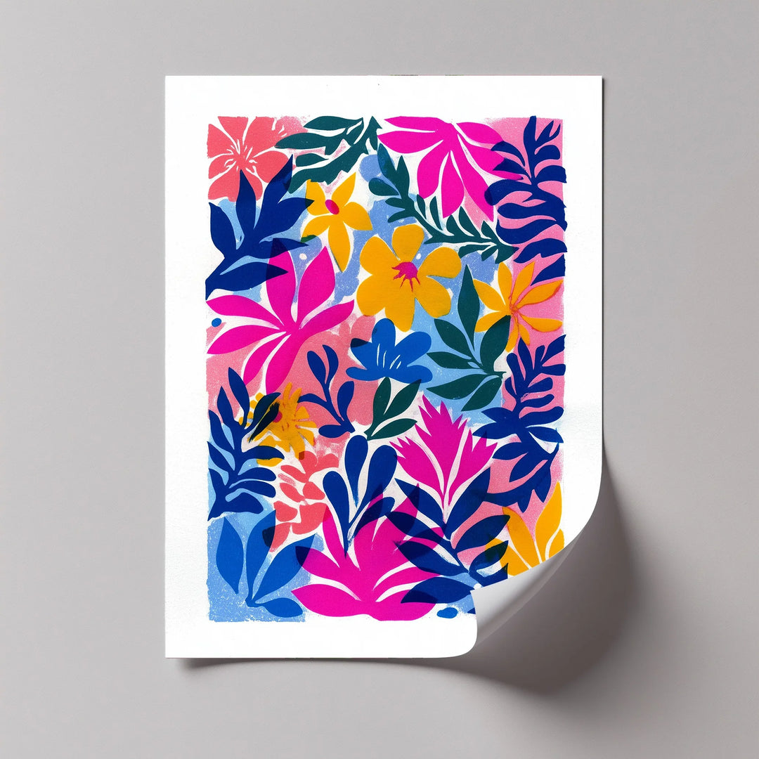 Tropical Bloom Explosion – Colorful Floral Abstract Canvas Print - MyPhotoStation