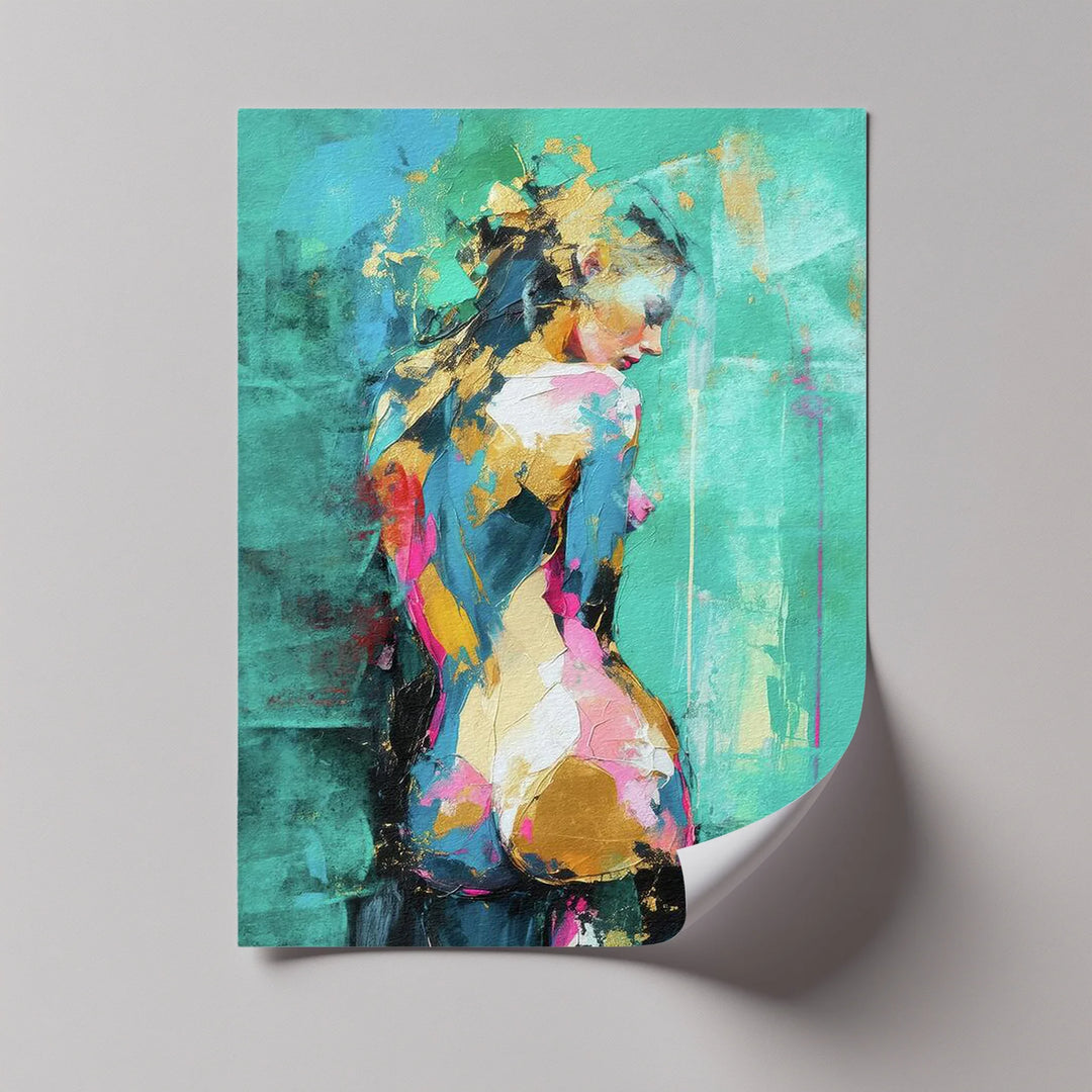Aqua Serenity – Abstract Female Nude Canvas Print - MyPhotoStation