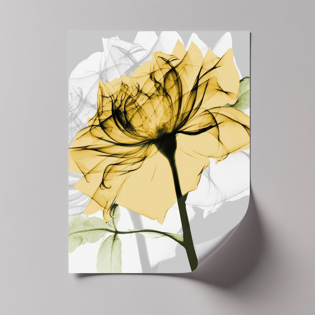 Winterliche Ruhe – Japanische Frau im blauen Kimono, Leinwanddruck | Gerahmtes Kunstwerk