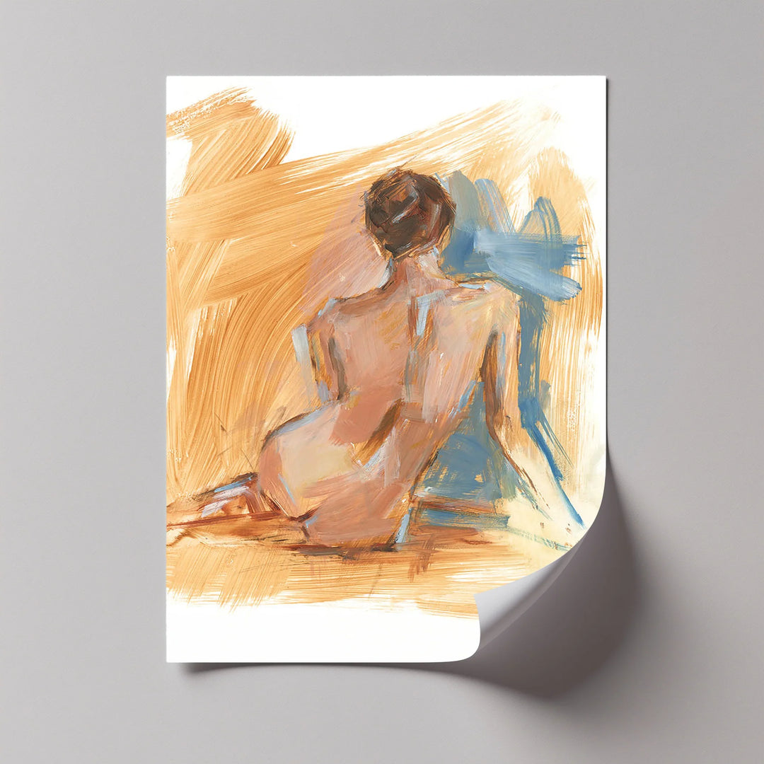 Backlit Grace – Abstract Nude in Earth Tones Canvas Print - MyPhotoStation