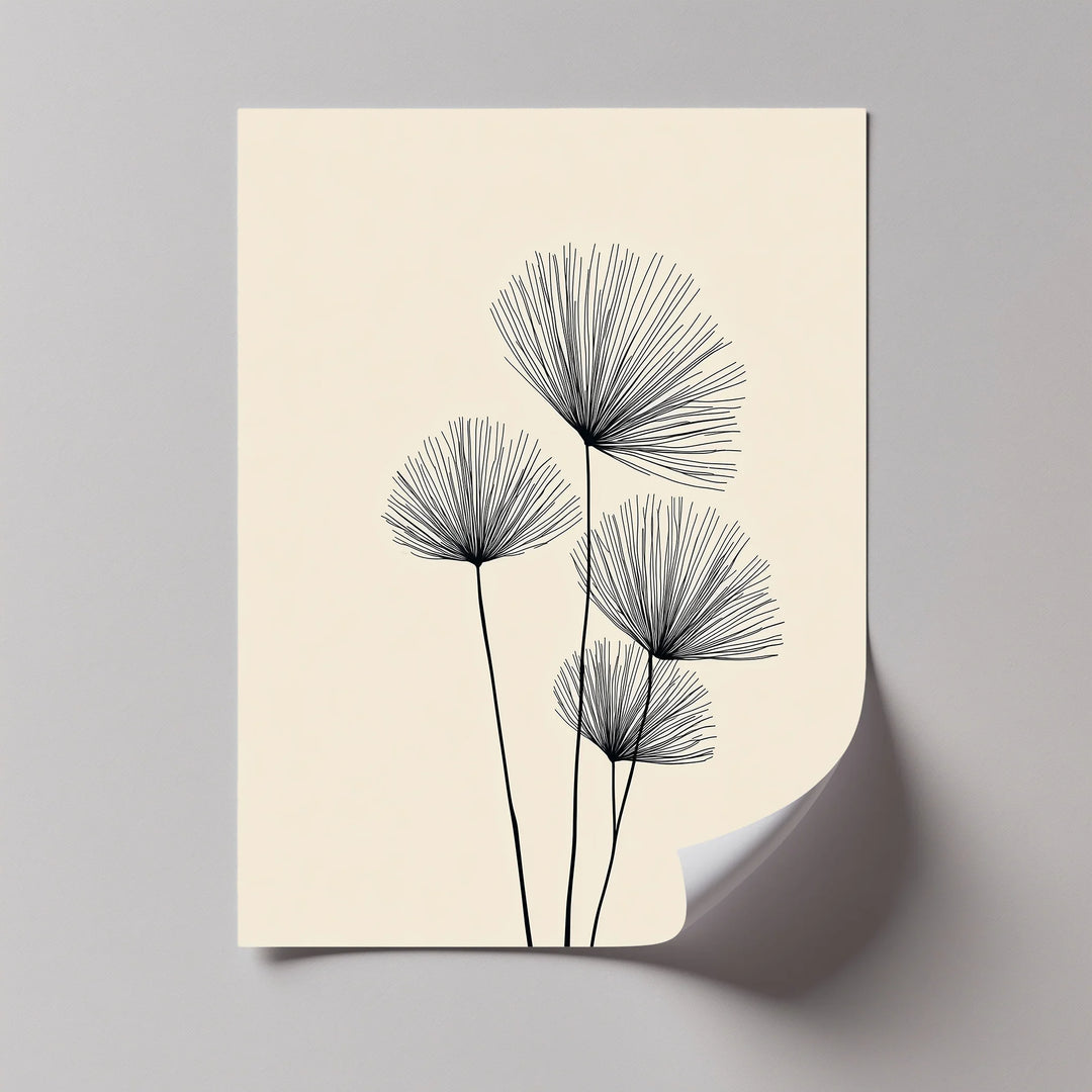 Elegant Line Art Botanicals – Minimalist Floral Canvas Print - MyPhotoStation