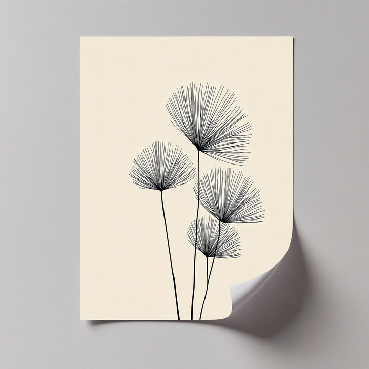 Elegant Line Art Botanicals – Minimalist Floral Canvas Print - MyPhotoStation