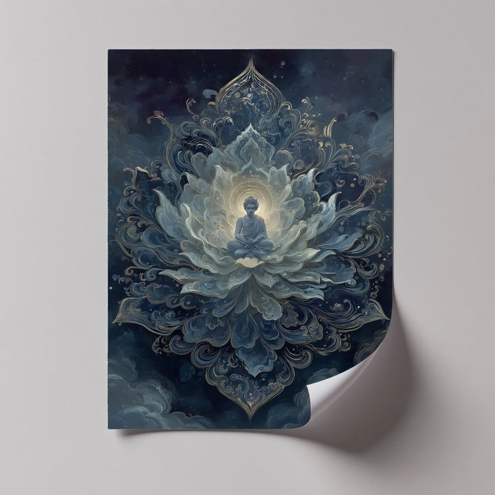 Celestial Lotus Enlightenment – Mystical Buddha Meditation Canvas Print - MyPhotoStation
