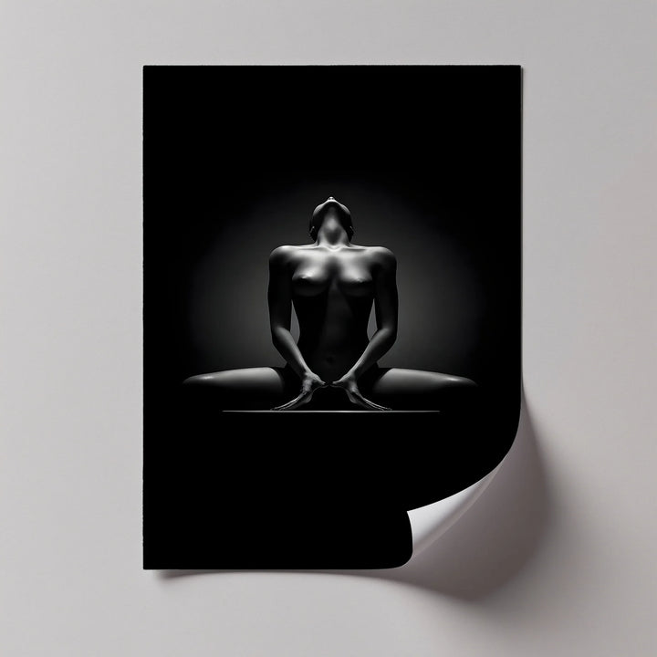 Sculpted Shadow – Black and White Female Form Canvas Print - MyPhotoStation