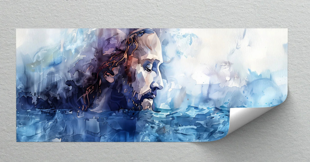 Peace in the Storm – Jesus in the Water Canvas Print