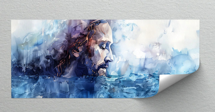 Peace in the Storm – Jesus in the Water Canvas Print
