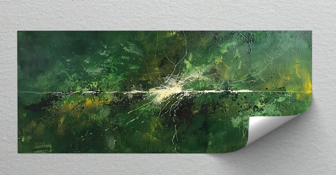 Verdant Pulse – Green Abstract Energy Canvas Print - MyPhotoStation