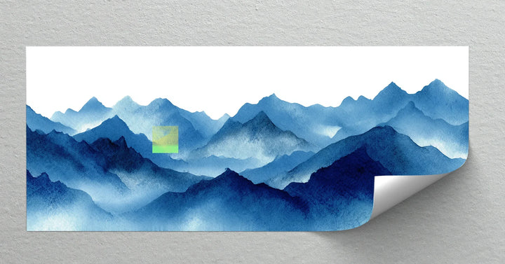 Tranquil Horizon – Layered Blue Mountain Landscape Canvas Print - MyPhotoStation