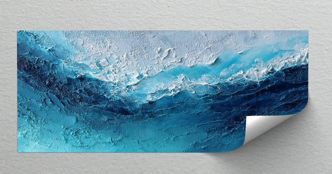 Abyssal Surge – Deep Blue Ocean Texture Canvas Print - MyPhotoStation