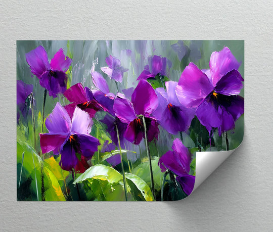 Radiant Wild Violets – Purple Pansy Flower Canvas Print - MyPhotoStation
