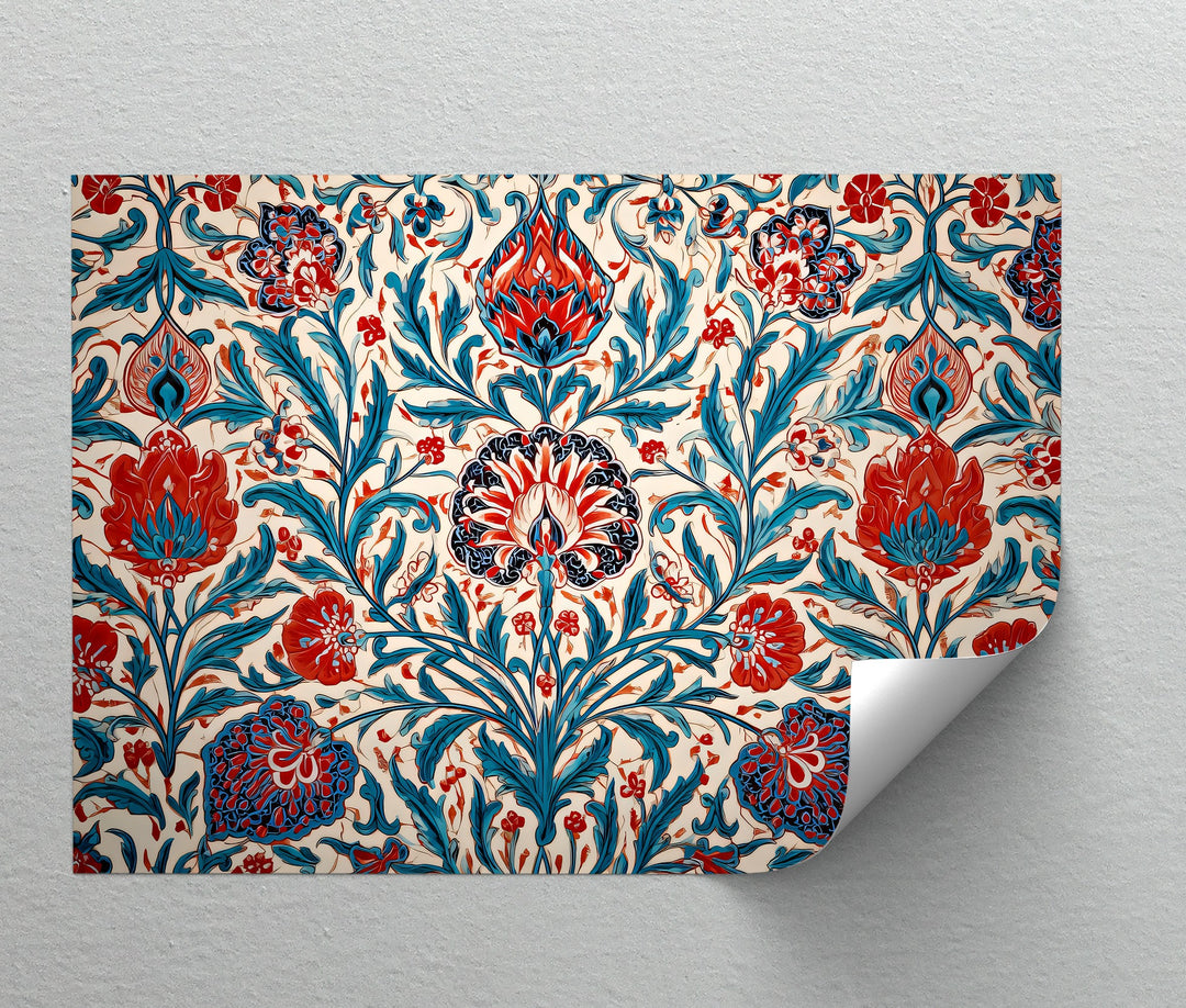 Persian Floral Elegance – Persian Canvas Print