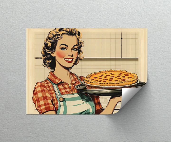 Retro Baker's Delight – Vintage Pie-Making Kitchen Canvas Prints - MyPhotoStation