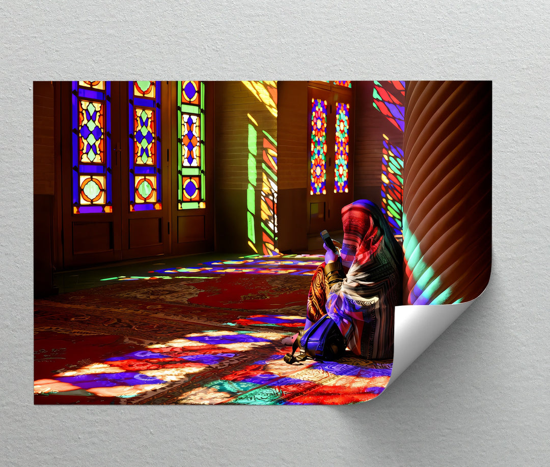 Radiant Mosque Light – Persian Canvas Print