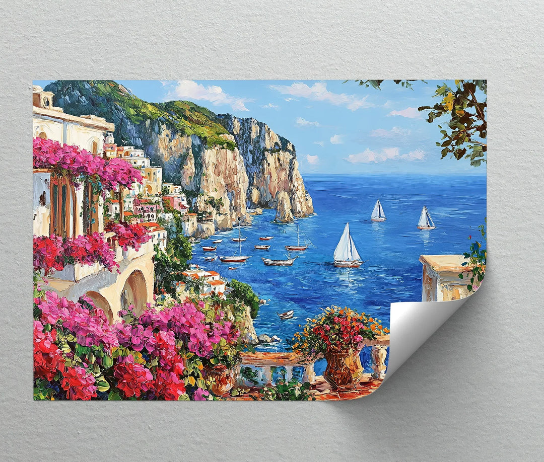 Capri Dreamscape – Mediterranean Coastline Canvas Print - MyPhotoStation