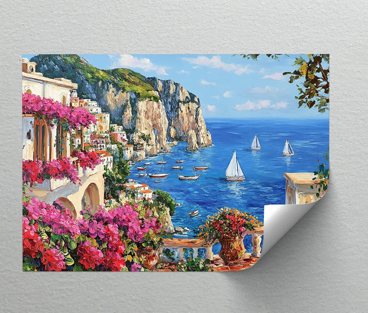 Capri Dreamscape – Mediterranean Coastline Canvas Print - MyPhotoStation