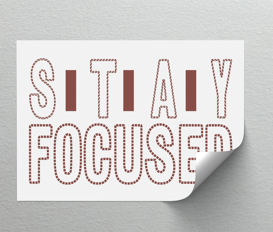 STAY FOCUSED – Modern Minimalist Canvas Print