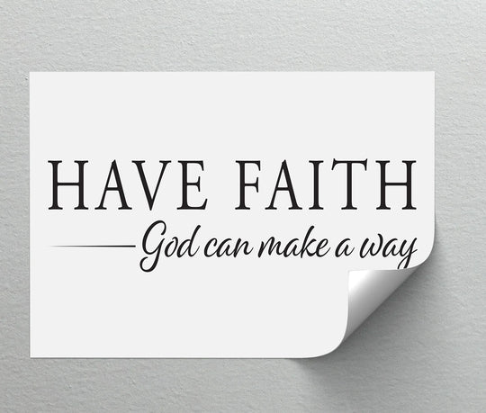 Gentle curves accentuating the message 'Have Faith,' create organic forms within this inspirational Christian canvas art prints piece.