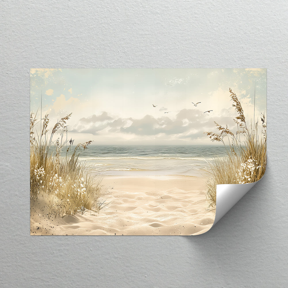 This beach path wall decor brings calm and natural beauty into your space, making it ideal for coastal bedrooms, bathrooms, and beach house entryways.


