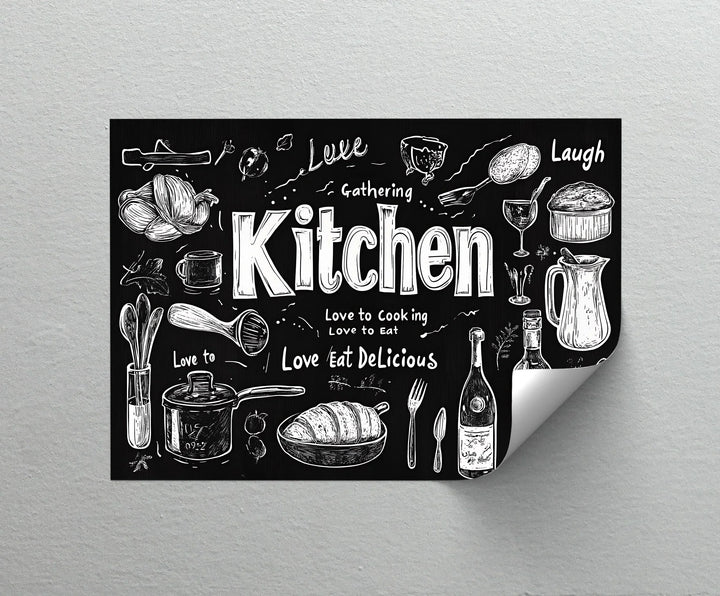 Gather in the Kitchen – Blackboard Style Kitchen Canvas Prints - MyPhotoStation